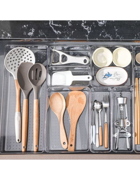 Set 8 cutii cutii pentru organizare sertare si depozitare, organizare locuinta, Elastix