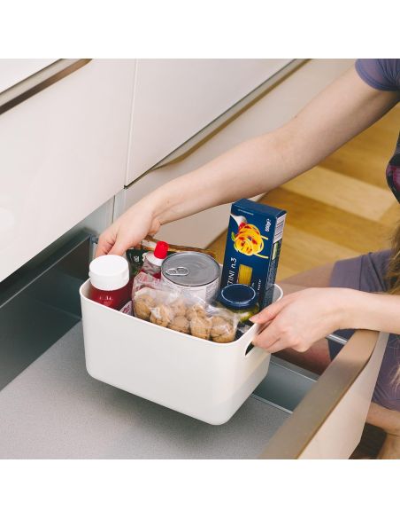 Cutie cu capac marimea S pentru depozitare, organziare locuinta, cutii depozitare Elastix