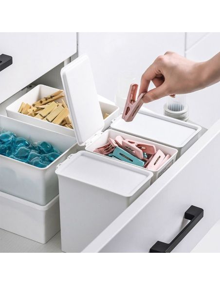 Recipient S cu capac, cutie depozitare, Cutii organizare, organizare locuinta, Elastix