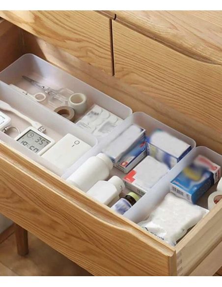 Set 4 cutii pentru organizare sertare si depozitare, organizare locuinta, Elastix