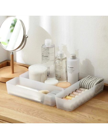 Set 4 cutii pentru organizare sertare si depozitare, organizare locuinta, Elastix