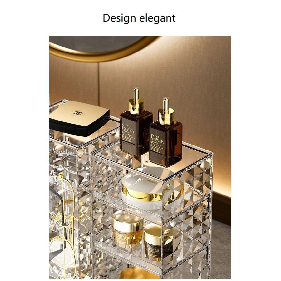 Raft diamond pentru cosmetice, organizator cu 3...