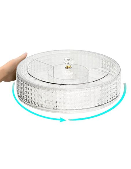 Tava diamond cu capac, bol decorativ, tava rotunda Elastix