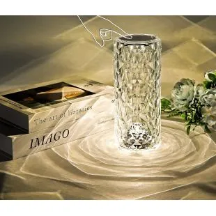 Lampa cristal 3D touch cu dimmer, lumina calda si rece,... 2