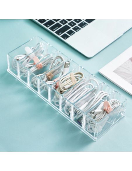 Cutie organizatoare cabluri 8 alveole, organizare cabluri, Elastix