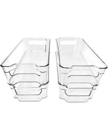 Set 4 cutii frigider, cutii depozitare frigider, organizare frigider Elastix