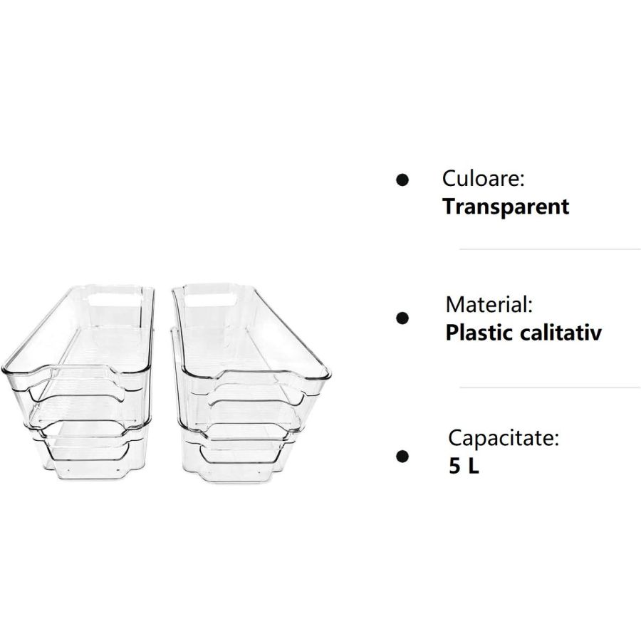 Set 4 cutii frigider, cutii depozitare...