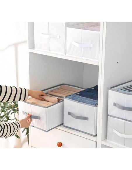 Organizator pantaloni cu 12 compartimente, organizator pentru sertare, Elastix