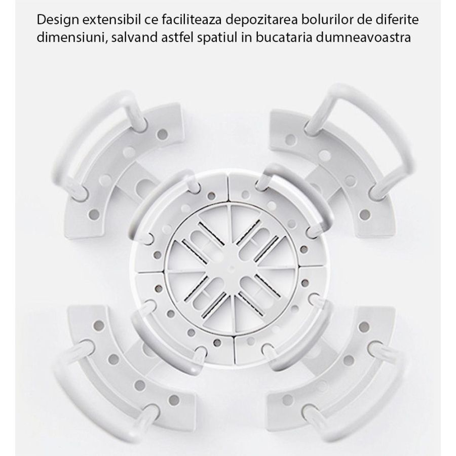 Organizator retractabil pentru boluri, suport...
