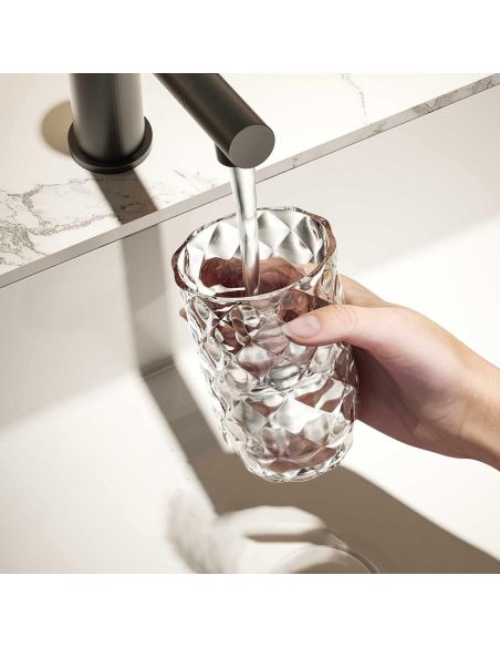 Pahar diamond pentru periuta si pasta de dinti, pahar pentru baie, Elastix