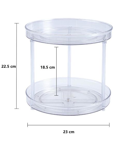 Organizator dublu, organizator rotativ condimente sau cosmetice, Elastix