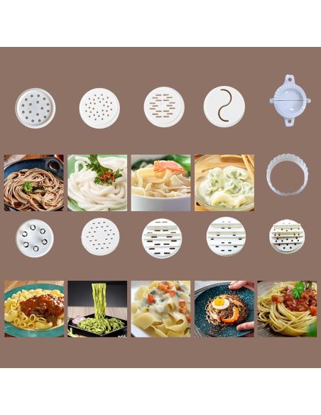 Masina electrica pentru paste cu 9 forme, masina pentru taitei, aparat paste, Elastix