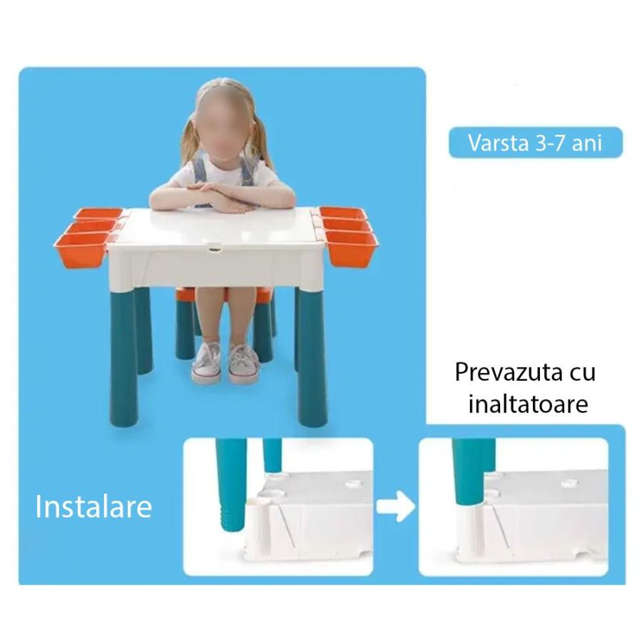 Masa pentru copii, masuta activitati cu 6 cutii...