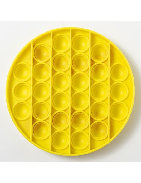 Jucarie Pop It, pop it rotund galben, Elastix