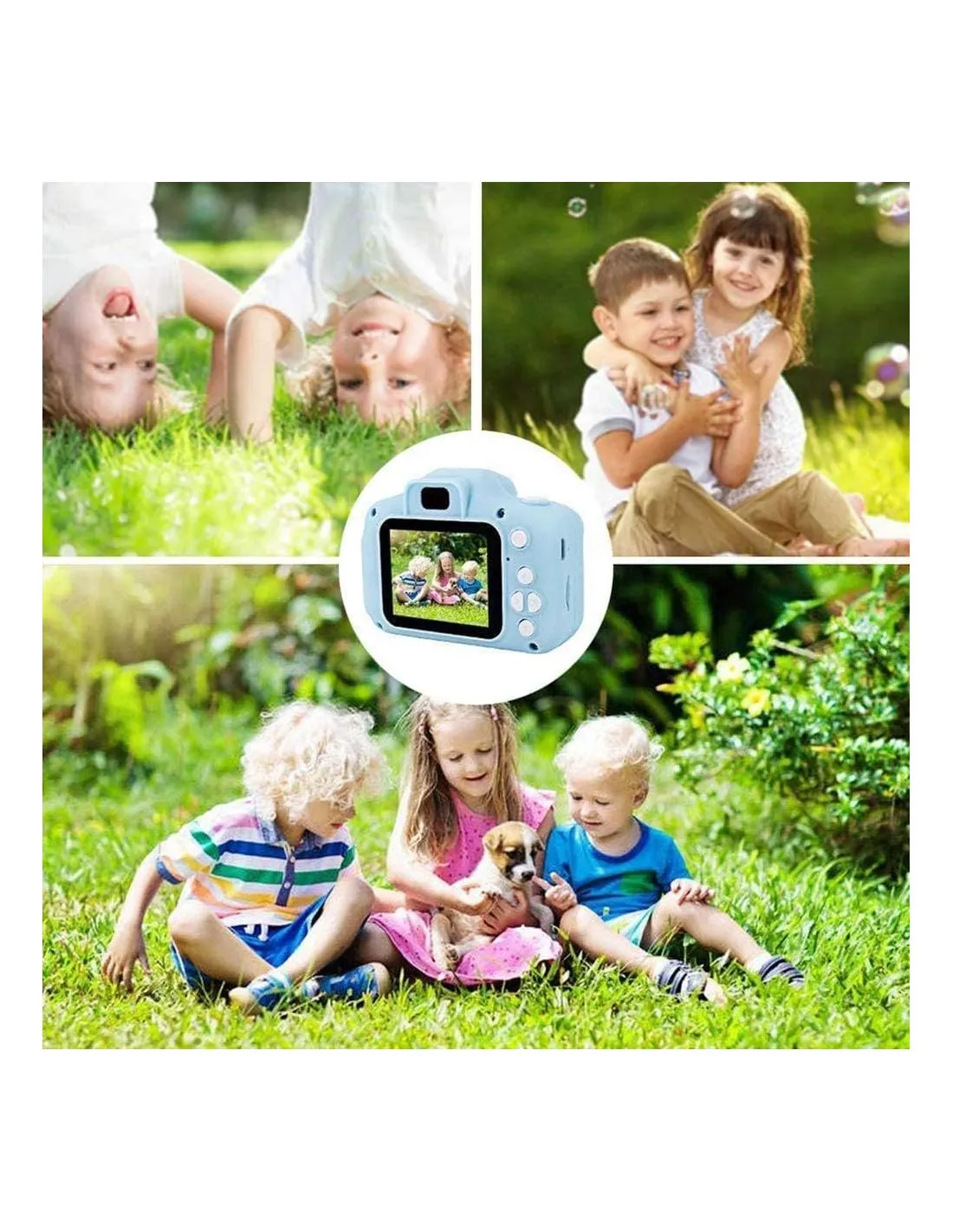 Mini aparat foto, video, jocuri albastru pentru copii, Elastix