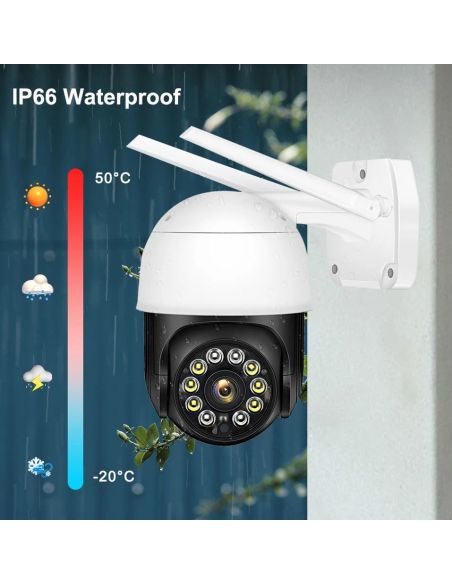 Camera supraveghere full Hd WIFI, audio bidirectional, vedere color noaptea, Micro SD, Rotire 360, Elastix