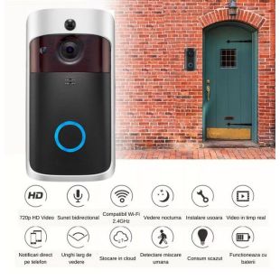Sonerie premium cu camersa si senzor de miscare, sonerie...