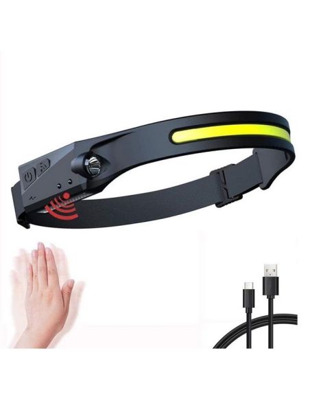 Lanterna LED pentru cap cu senzor,lanterna cu USB si senzor, Elastix