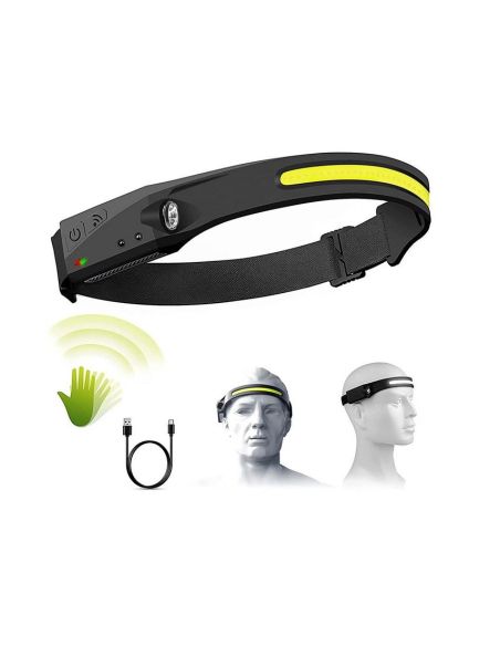 Lanterna LED pentru cap cu senzor,lanterna cu USB si senzor, Elastix