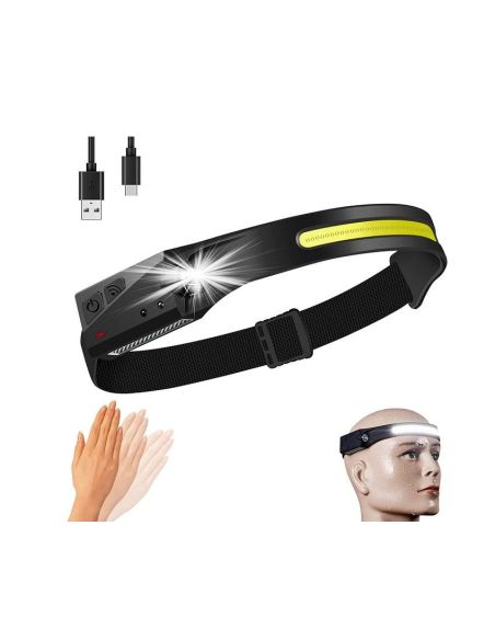 Lanterna LED pentru cap cu senzor,lanterna cu USB si senzor, Elastix