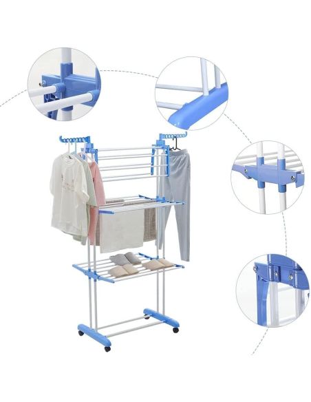 Uscator vertical pentru rufe, uscator rufe, uscator haine, Elastix