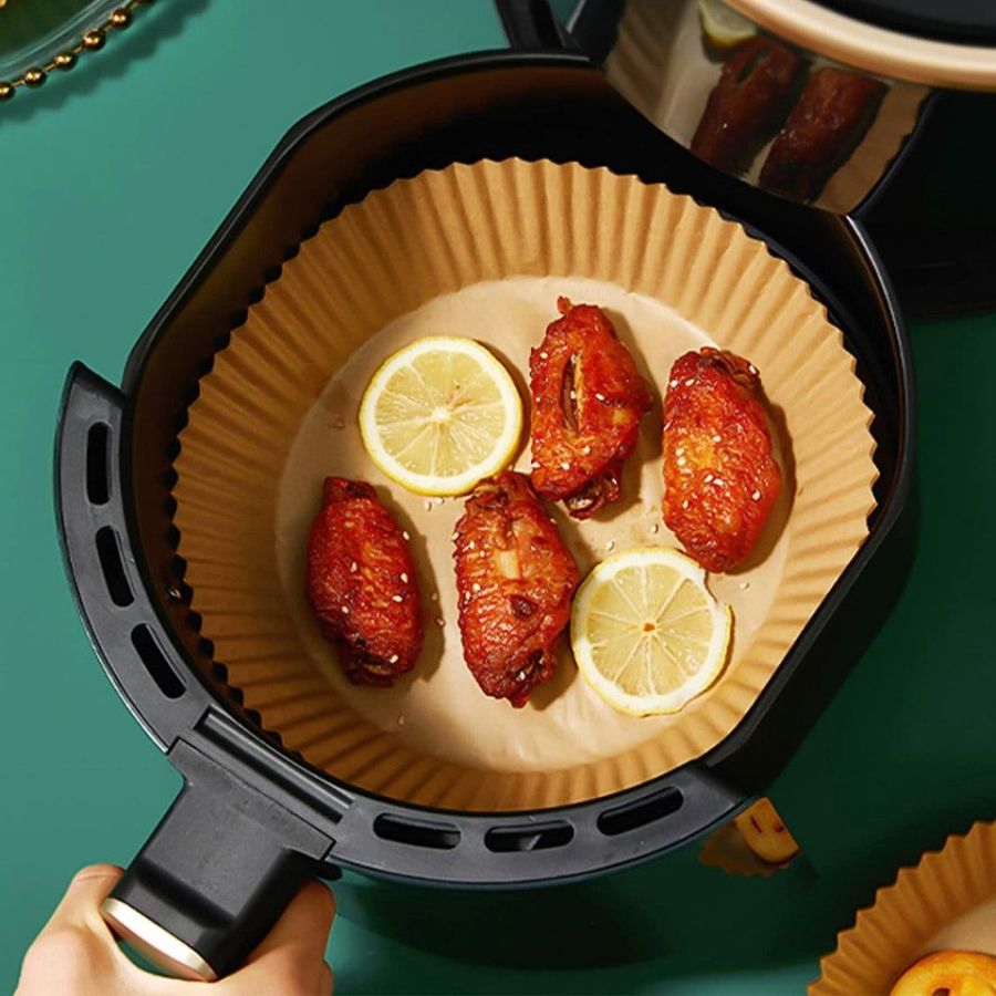 Set 50 hartii pentru Air Fryer, hartie copt air...