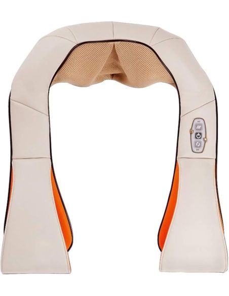 Perna cu incalzire si masaj pentru gat si umeri, guler electric, Shiatsu, Elastix