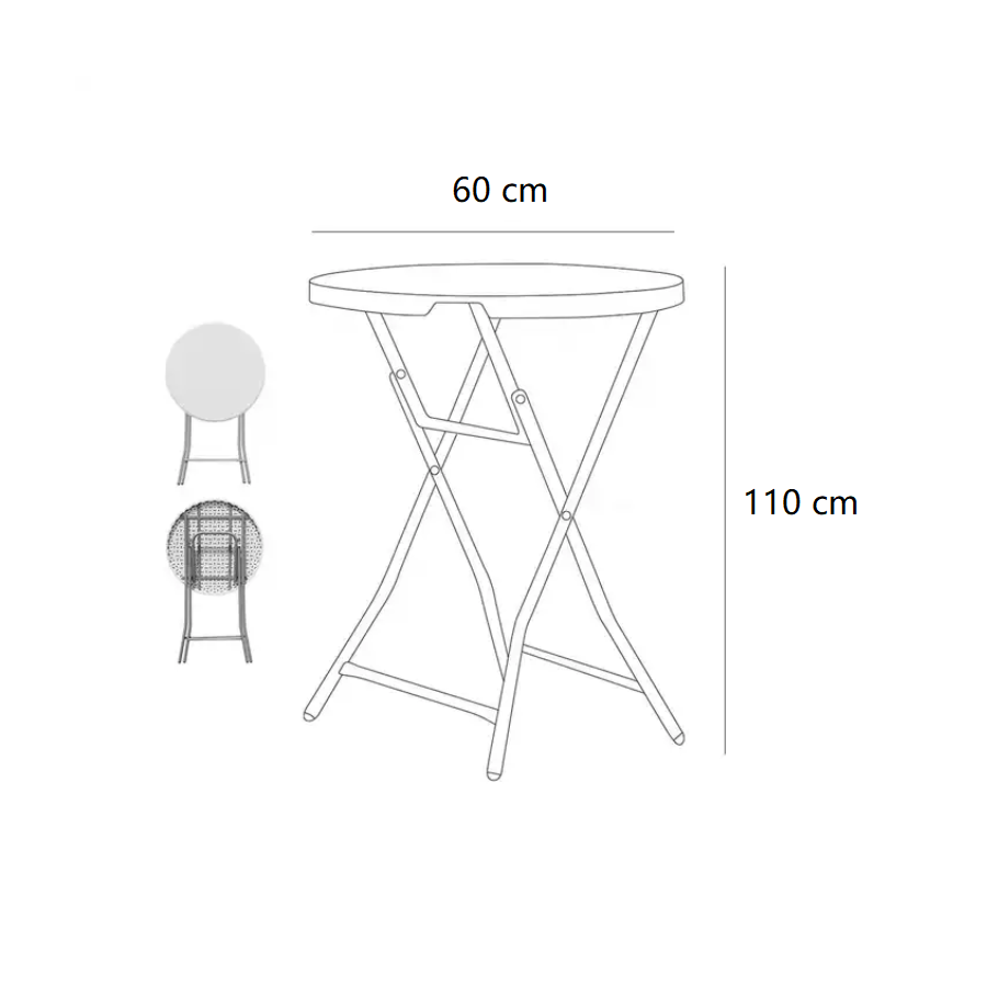 Set 20 mese cocktail 60 cm x 110 cm, masa...