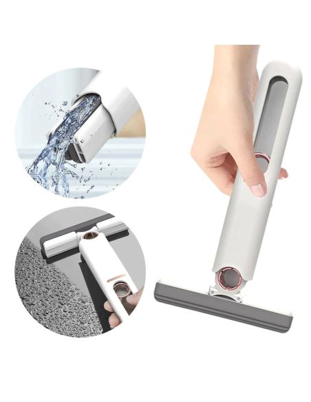 Mini mop universal, mop pentru multiple suprafete, mop geamuri, Elastix