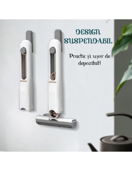 Mini mop universal, mop pentru multiple suprafete, mop geamuri, Elastix