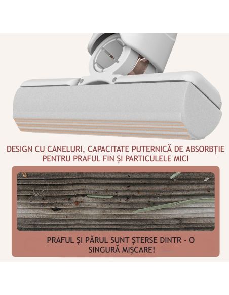 Mini mop universal, mop pentru multiple suprafete, mop geamuri, Elastix