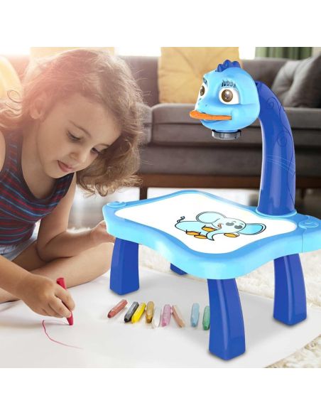 Masuta unicorn cu proiector pentru desenat, masa copii, masa activitati, Elastix