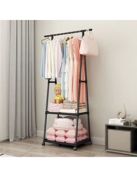 Organizator vintage pentru haine, suport negru pentru haine, raft haine, Elastix