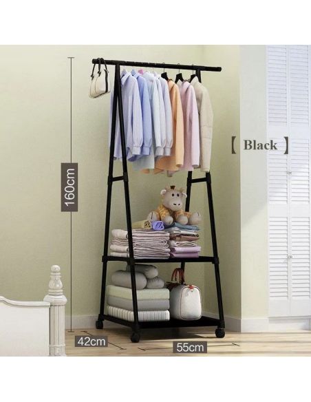 Organizator vintage pentru haine, suport negru pentru haine, raft haine, Elastix