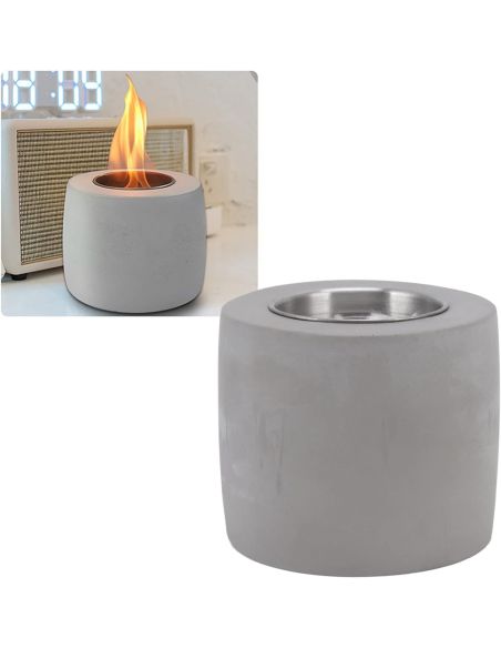 Semineu de masa din beton, semineu de birou, semineu decorativ, mini semineu, Elastix