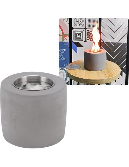 Semineu de masa din beton, semineu de birou, semineu decorativ, mini semineu, Elastix