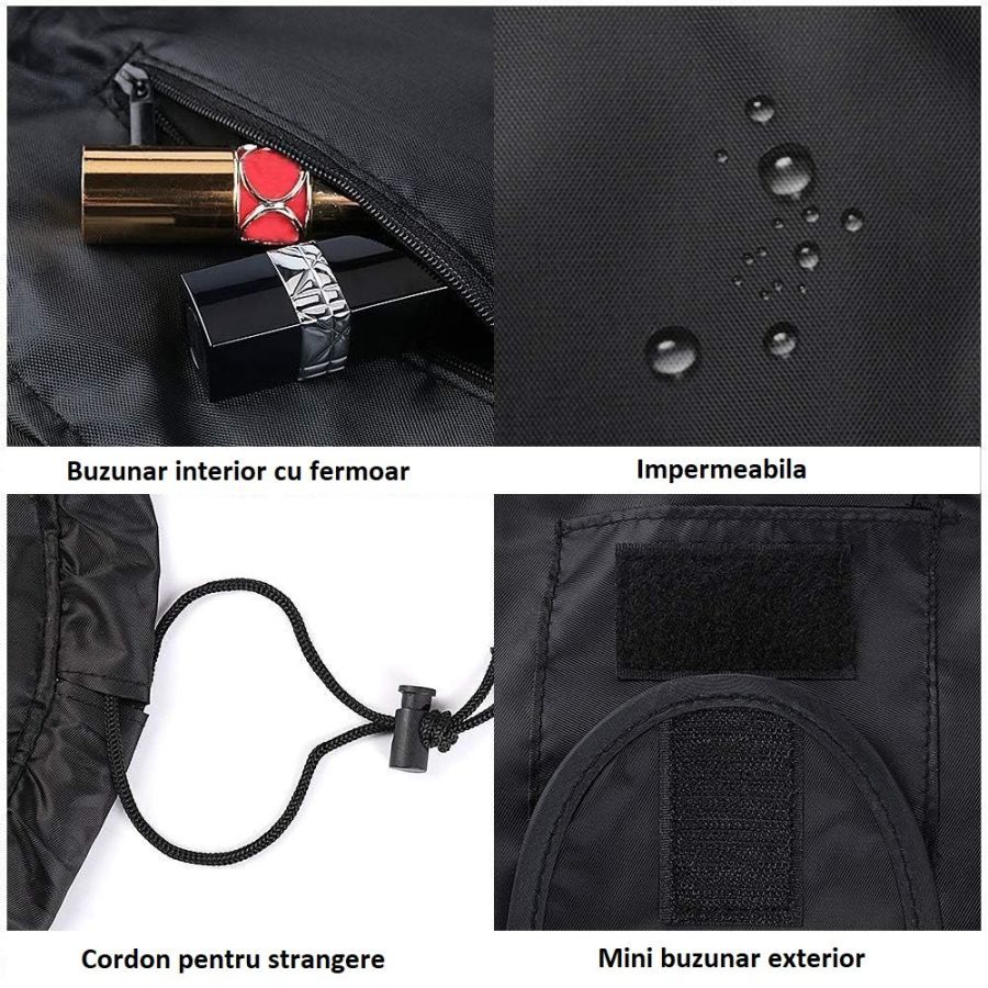 Geanta neagra pentru cosmetice, geanta make-up...