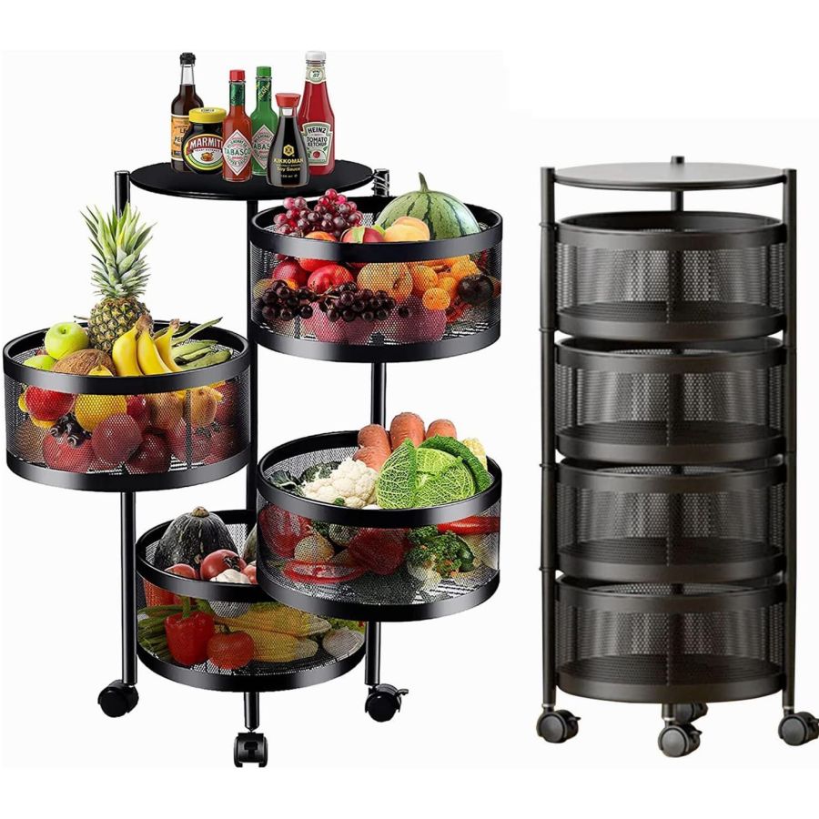 Raft metalic rotativ 4 etaje Pantry Pro,...