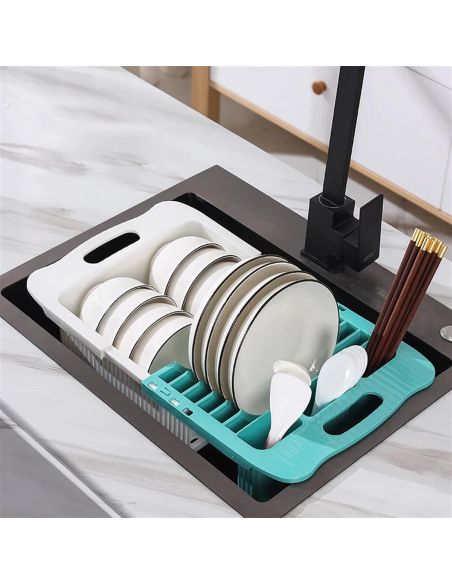 Uscator reglabil vase, suport vase, organizator vesela, scurgator vase, Elastix