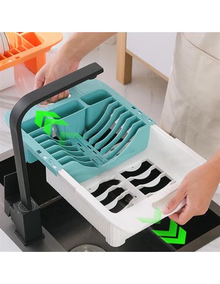 Uscator reglabil vase, suport vase, organizator vesela, scurgator vase, Elastix