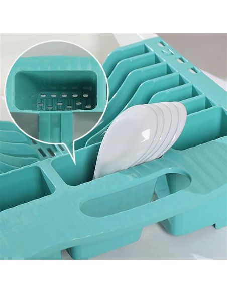 Uscator reglabil vase, suport vase, organizator vesela, scurgator vase, Elastix