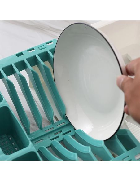 Uscator reglabil vase, suport vase, organizator vesela, scurgator vase, Elastix