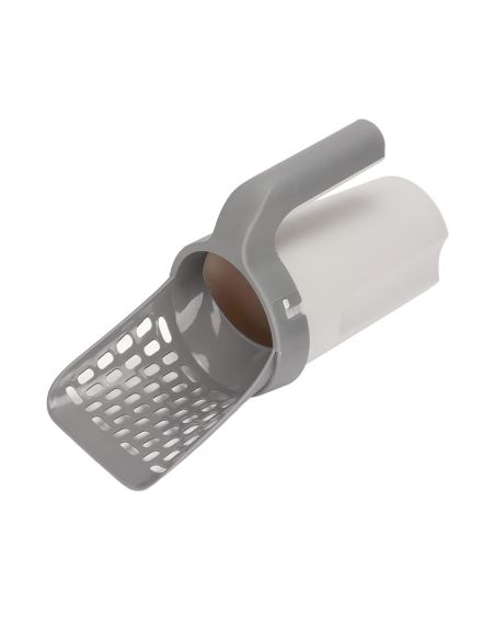 Lopatica cu saculeti pentru litiera, lopatica cu recipient, lopatica litiera, curatator litiere, Elastix