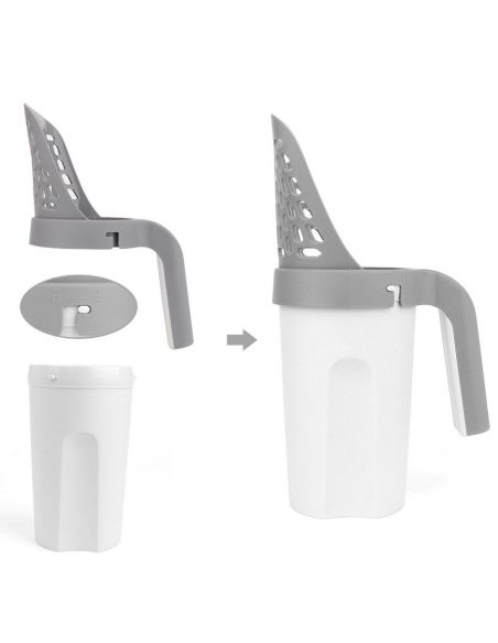 Lopatica cu saculeti pentru litiera, lopatica cu recipient, lopatica litiera, curatator litiere, Elastix