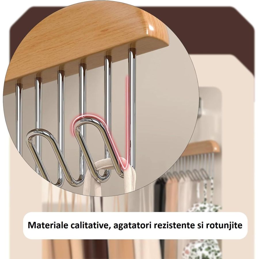 Umeras cu 8 carlige, umeras cravate, umeras...