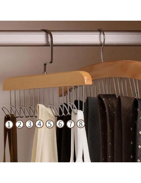 Umeras cu 8 carlige, umeras cravate, umeras premium, umeras multifunctional, Elastix