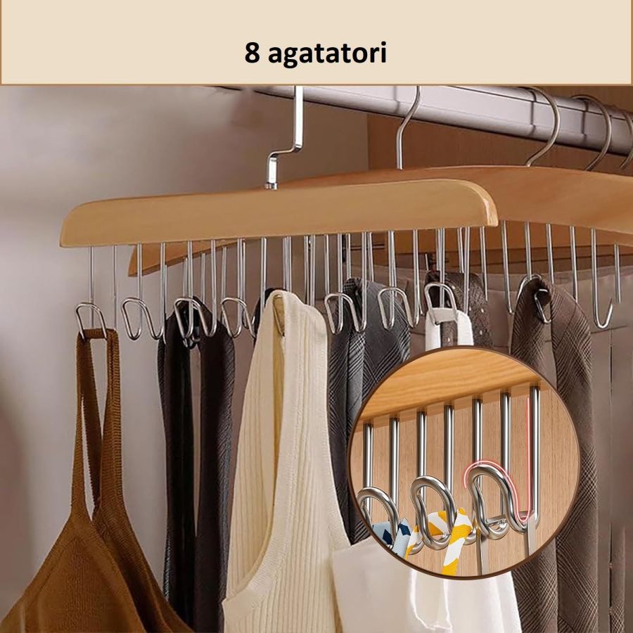 Umeras cu 8 carlige, umeras cravate, umeras...