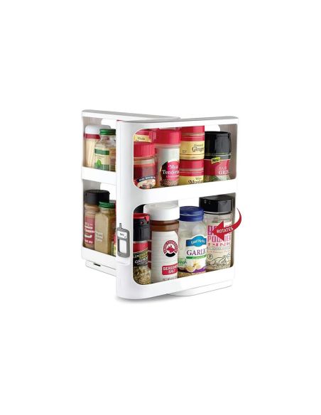 Organizator rotativ, raft dublu, organizator condimente, organizator cosmetice,  Elastix