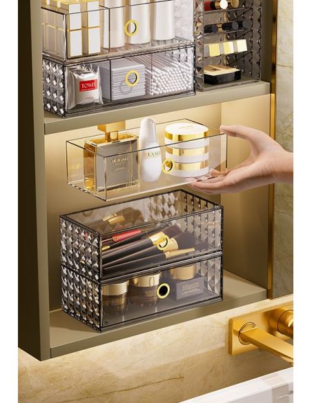Organizator diamond L, cutie bijuterii, cutie depozitare, suport cosmetice, Elastix