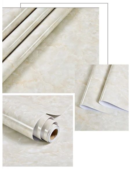Autocolant blat bucatarie model marmura thassos pios, autocolant mobila, autocolant autoadeziv, folie mobila Elastix